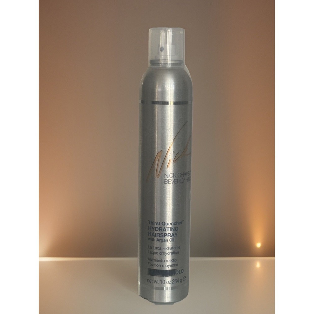 Nick Chavez Beverly Hills Thirst Quencher Hydrating Hairspray Argan Oil 10oz NEW